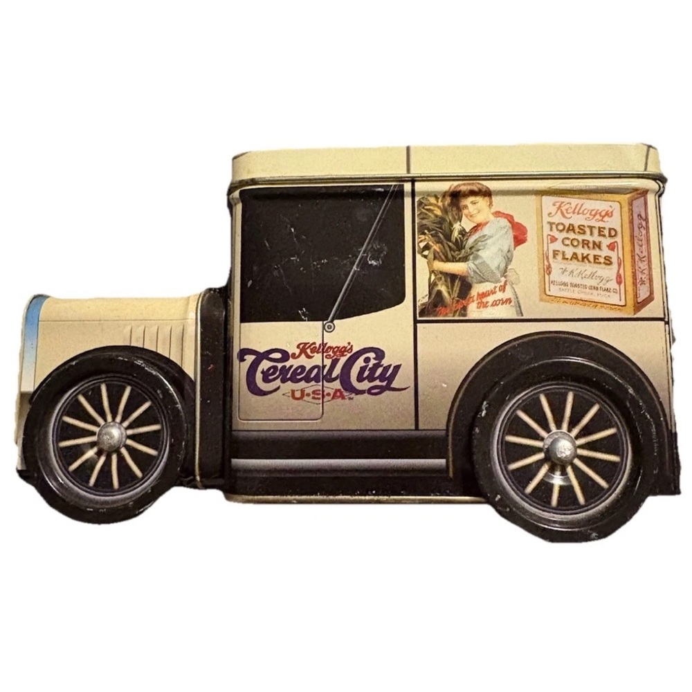 Kelloggs Cereal City Truck Tin Vintage